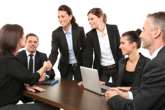 b2b handshake meeting office